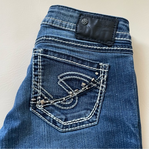 NWOT Silver Jeans Twisted Slit Ankle Bootcut Stretch Womens 24W 33L - Picture 6 of 15
